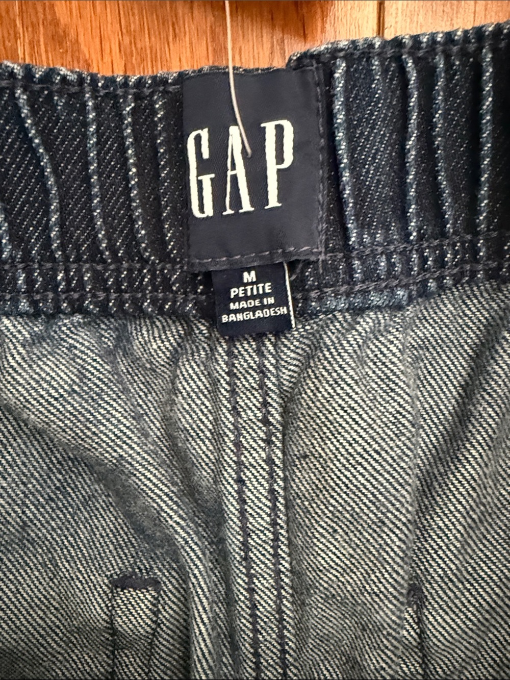 GAP Blue Floral Easy Horseshoe Barrel Leg Jeans Medium Petite - Picture 6 of 11